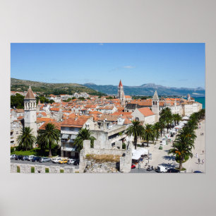 Poster Promenade du front de mer de Trogir - Dalmatie, Cr