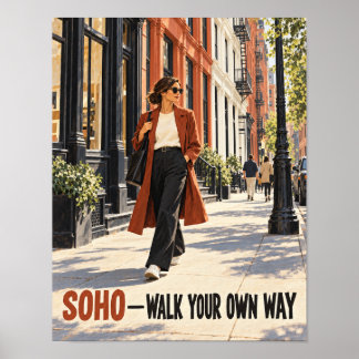 Poster Promenade du style de rue à SoHo