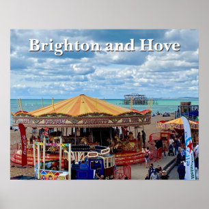 Poster Promenade en front de mer de Brighton et de Hove