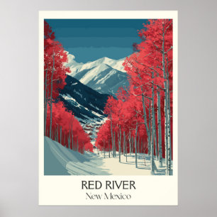 Poster Promenade hivernale de Red River au Nouveau-Mexiqu