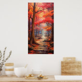 Poster Promenade paisible Parc d'Automne Beaux Art (Cuisine)