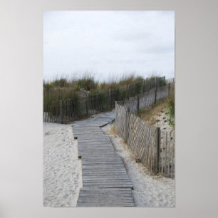 Poster Promenade rustique vers la plage