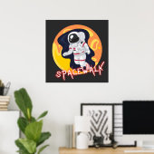 POSTER PROMENADE SPATIALE - ASTRONAUTE DE L'ESPACE (Bureau à domicile)