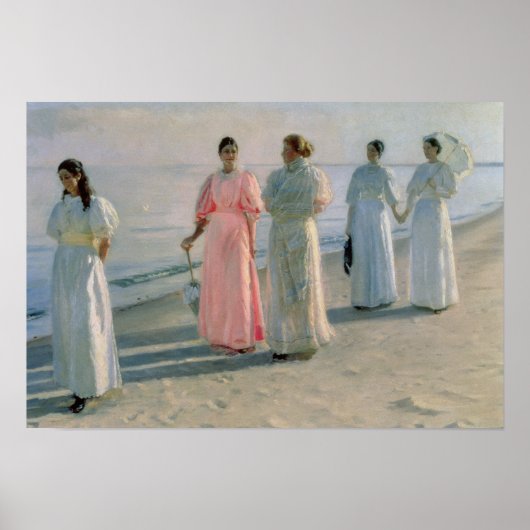 Poster Promenade sur la plage (Devant)