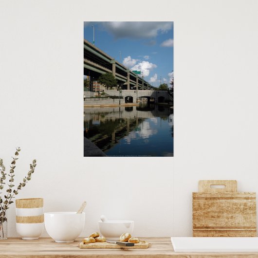 Poster Promenade sur le canal (Cuisine)