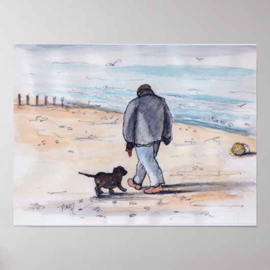 Poster Promener le chien - 05 (Devant)