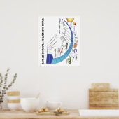 Poster Promenez-Vous Le Long De La Chronologie De L'Évolu (Cuisine)