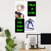 Poster Promenez-vous sur l'affiche du côté sauvage (Bureau à domicile)