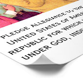 Poster Promesse au drapeau américain (Coin)