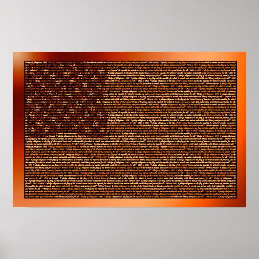 Poster Promesse d'allégeance aux USA Drapeau Imprimer (Devant)