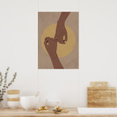 Poster Promesse Pinky à la boho, art africain américain. (Cuisine)