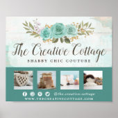 Poster Promo de commercialisation du bois rustique et chi (Devant)