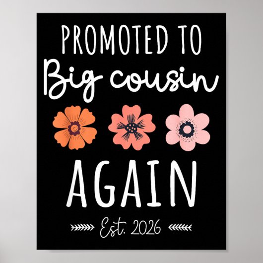 Poster Promoted To Big Cousin Again 2026 2nd Pregnancy An (Devant)