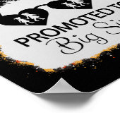 Poster Promoted To Big Sister Leopard Girl Baby Announcem (Coin)