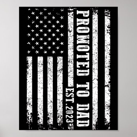 Poster Promoted To Dad 2023 Funny Shirt For New Dad  (Devant)