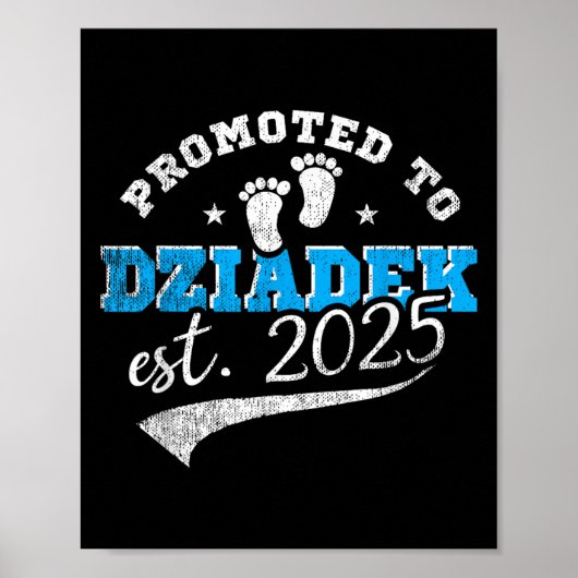 Poster Promoted To Dziadek Est 2025 Proud New Grandpa Vin (Devant)