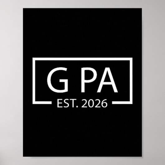 Poster Promoted To G Pa Est 2026 Baby Announcement Cket  (Devant)