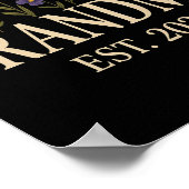 Poster Promoted To Grandma 2026 Pregnancy Flower New Gran (Coin)