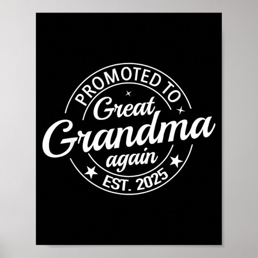 Poster Promoted To Great Grandma Again 2025 Pregnancy Bab (Devant)