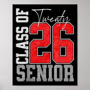 Poster Promotion 2026 Vingt 26 Diplômé Senior 2026