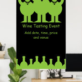 Poster Promotion d'événements de dégustation de vin (Bureau à domicile)