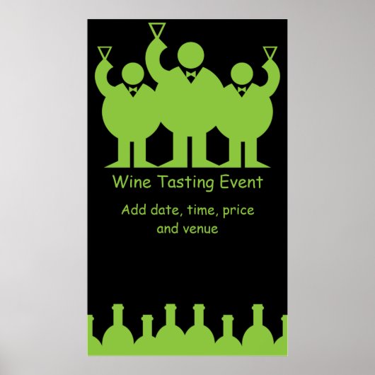 Poster Promotion d'événements de dégustation de vin (Devant)