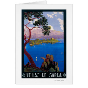 Poster promotionnel de voyage du lac de Garde