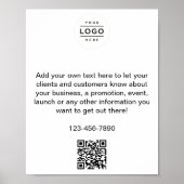 Poster promotionnel personnalisé avec code QR et l (Devant)