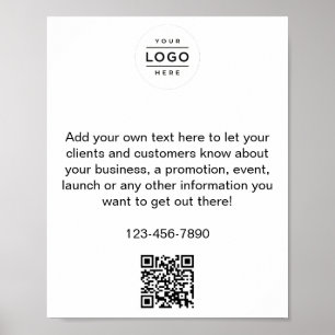 Poster promotionnel personnalisé avec code QR et l