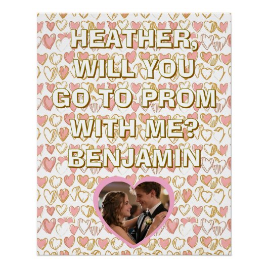 Poster Promposal | Go to Prom with Me Question Photo (Devant)