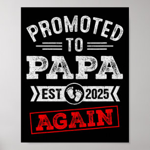 Poster Promu À Papa Encore 2025 Faire-part de grossesse