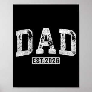 Poster Promu À Papa Est 2026 Papa À Être Cadeaux Premier