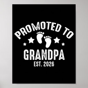 Poster Promu Grand-père 2026 Gandpa Est 2026 Nouveau Bébé