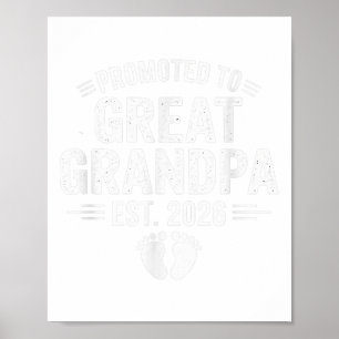 Poster Promu Grand-Père Est. 2026 Drôle Bientôt Grand-Pap