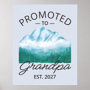Poster Promu Grand-père Estimé 2027 Nouveau Papa VI