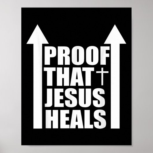 Poster Proof That Jesus Heals - I Am Healed - Christian  (Devant)