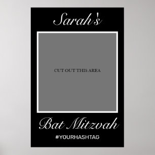 Poster Prop de photo de Bar Mitzvah minimaliste moderne n