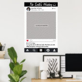 Poster Prop de photo du groupe de cadres des médias socia (Bureau à domicile)