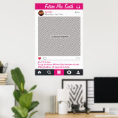 Poster Prop de photo du groupe de cadres des médias socia (Bureau à domicile)