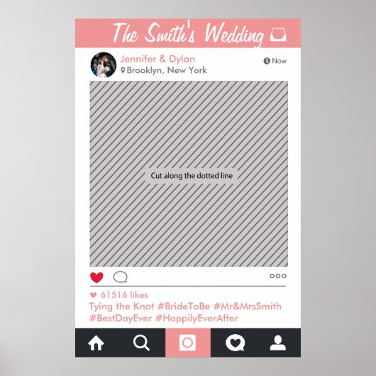 Poster Prop de photo du groupe de cadres des médias socia (Devant)