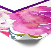 Poster Prop photo de Fête des mariées rose et bleu violet (Coin)