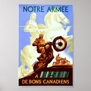 Poster Propagande 2ÈME GUERRE MONDIALE vintage
