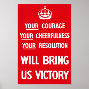 Poster Propagande britannique de 2ÈME GUERRE MONDIALE