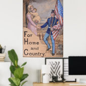 Poster Propagande de la Première Guerre mondiale aux État (Bureau à domicile)
