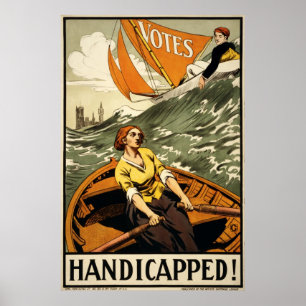 Poster Propagande du suffrage féminin Droit de vote