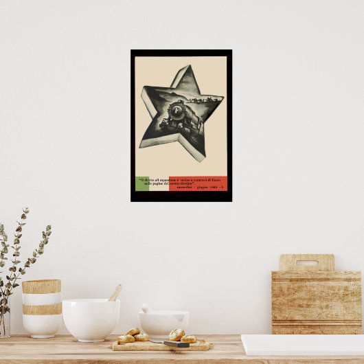 Poster Propagande Mussolini (Cuisine)