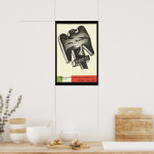 Poster Propagande Mussolini (Cuisine)