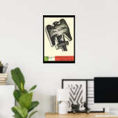 Poster Propagande Mussolini (Bureau à domicile)