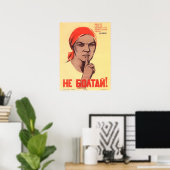 Poster Propagande soviétique (Bureau à domicile)