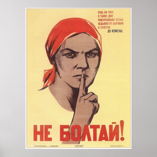 Poster Propagande soviétique (Devant)